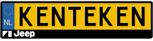 Jeep-met-logo-kentekenplaathouder